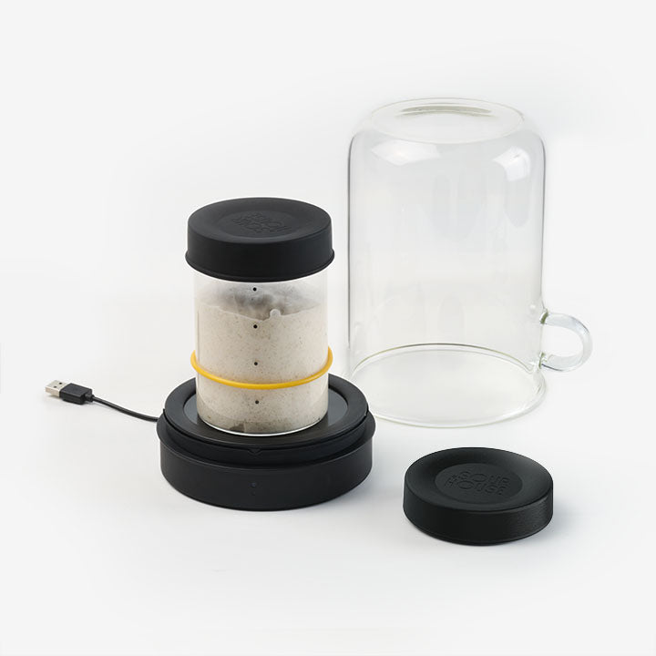 Goldie starter jar warmer full product overview with USB adapter
